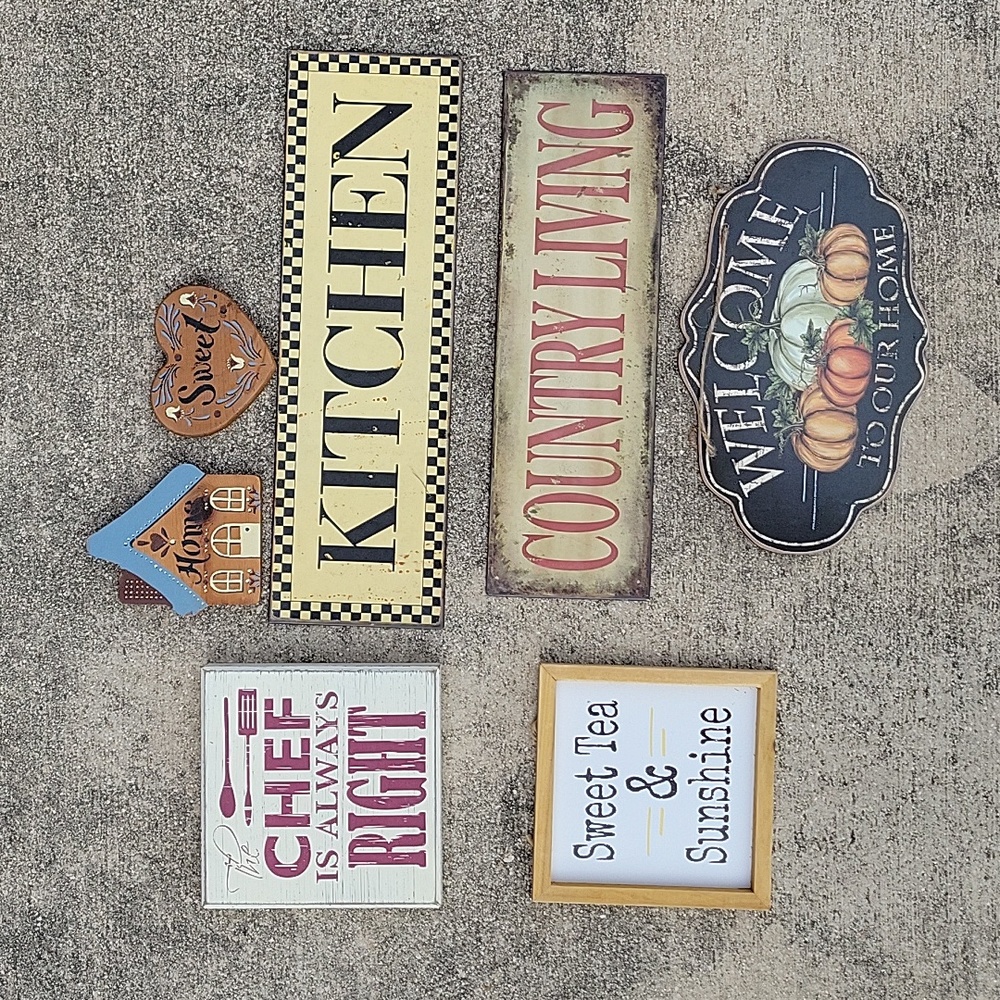 Set of 7 Wall Decor, Country